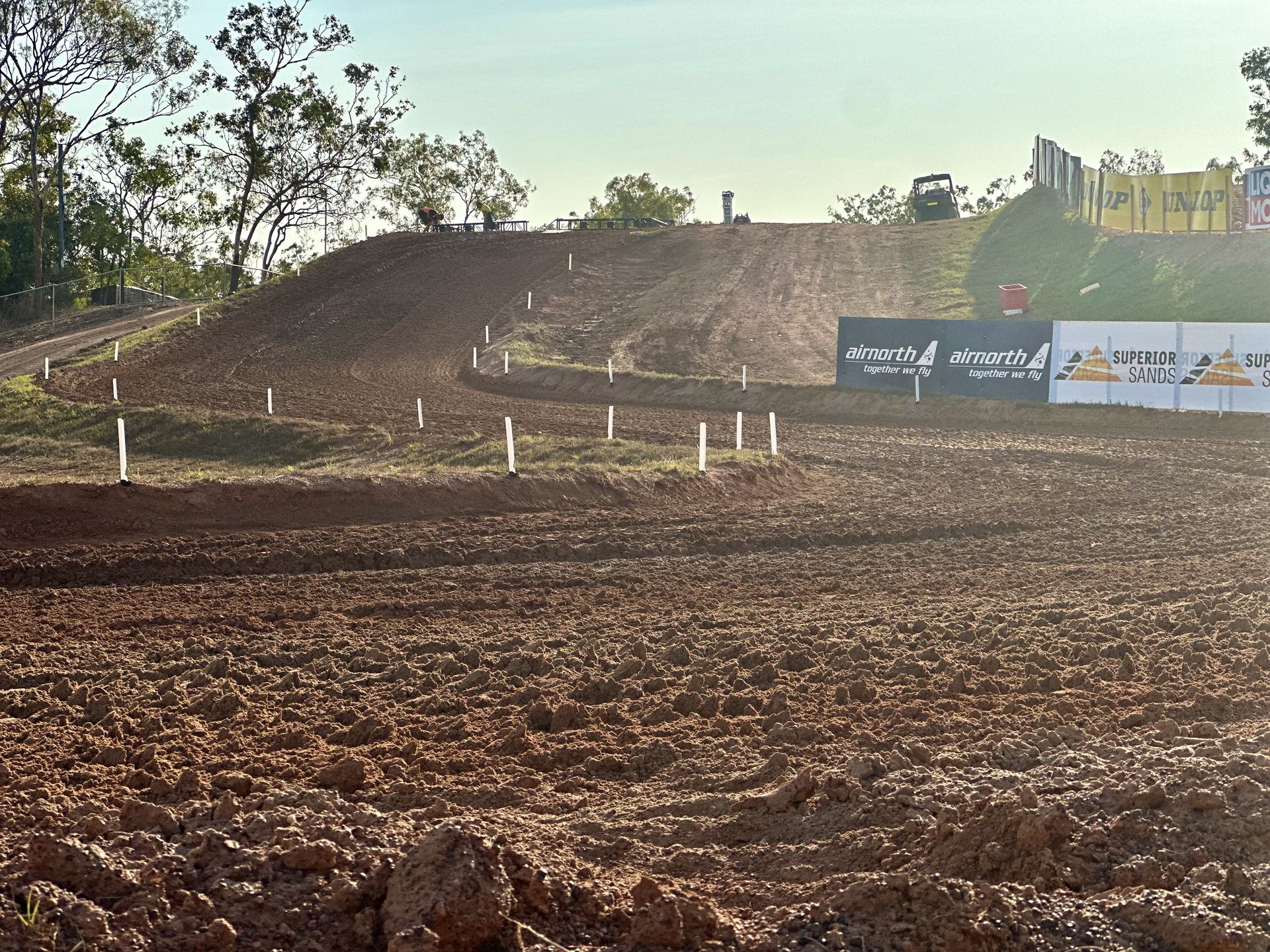 Hidden Valley motocross track in the morning light ahead of MXGP racing Hidden Valley motocross track in the morning light ahead of MXGP racing