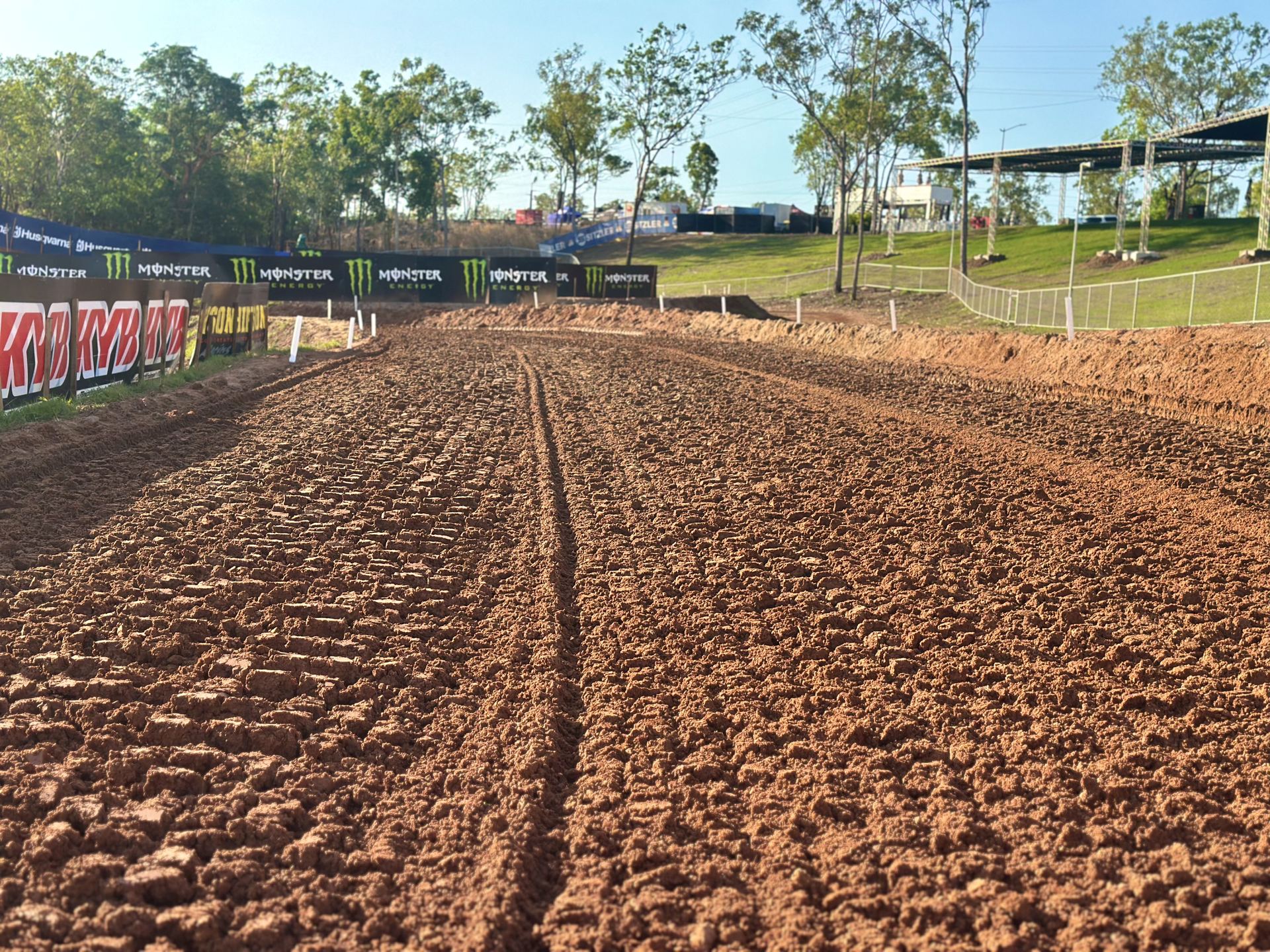 Freshly ripped and prepared surface on the Hidden Valley MXGP track Freshly ripped and prepared surface on the Hidden Valley MXGP track