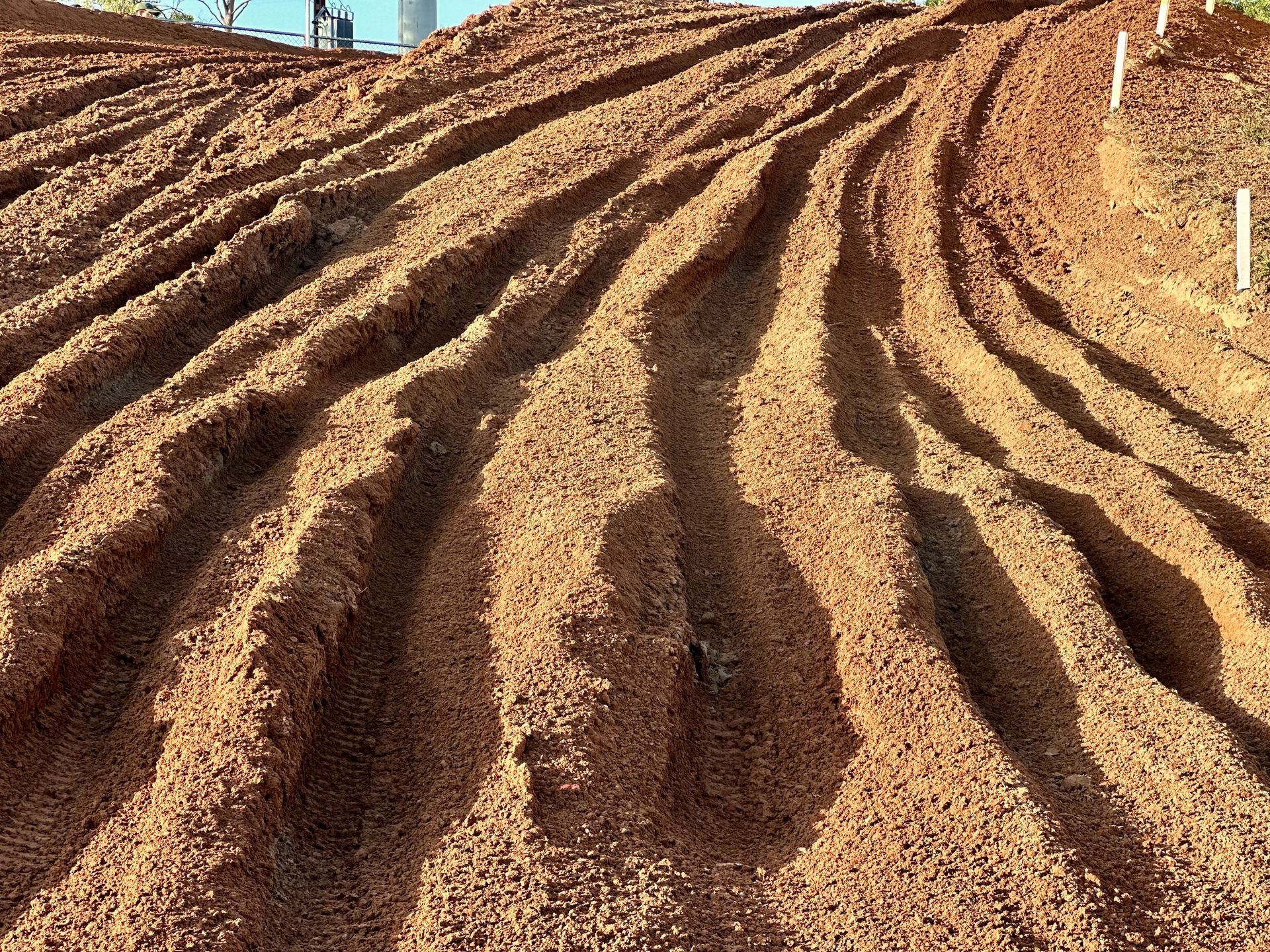 Deep ruts forming on the MXGP Darwin track after racing Deep ruts forming on the MXGP Darwin track after racing
