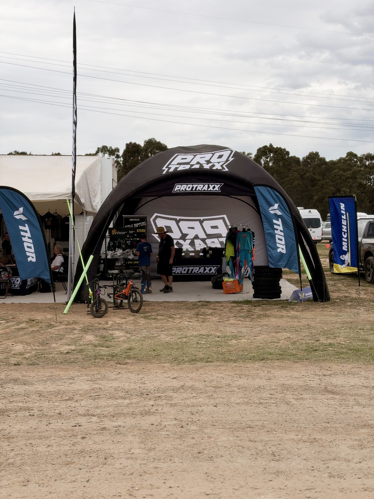 Protraxx kids activation with balance bikes at the Australian Junior Motocross Championship