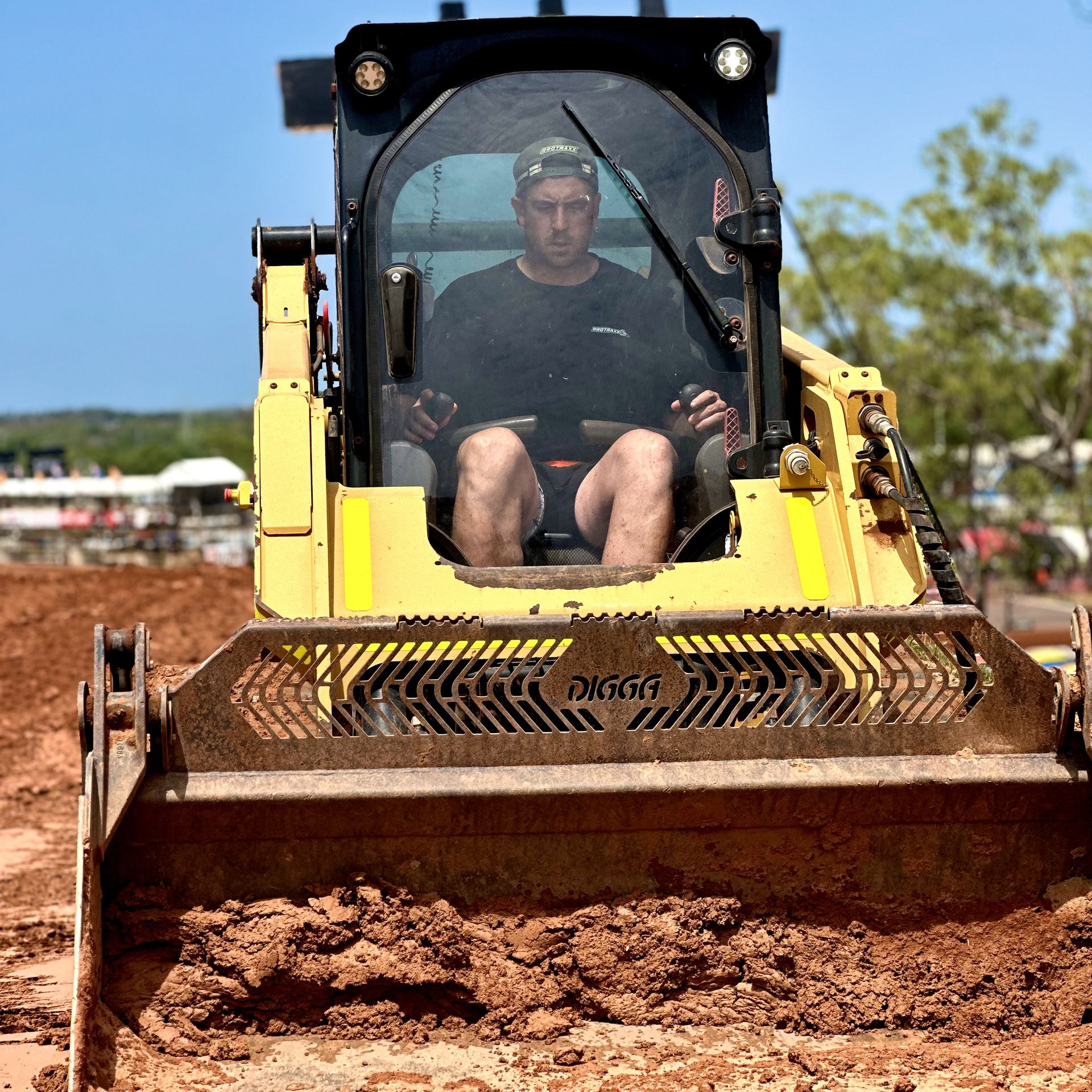 Protraxx operator in a tracked loader at MXGP Darwin Protraxx operator in a tracked loader at MXGP Darwin