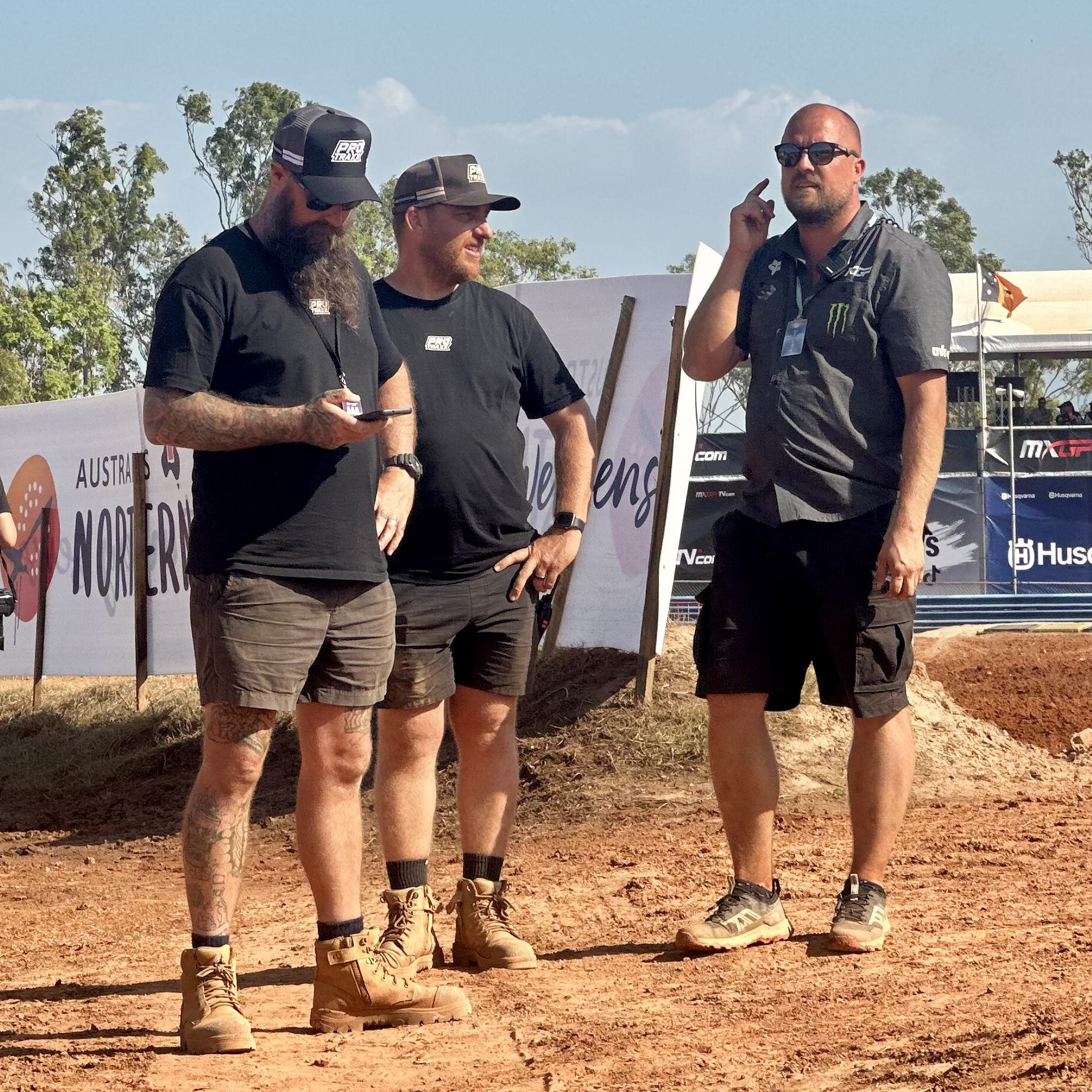 Protraxx team members track-side at MXGP of Australia Protraxx team members track-side at MXGP of Australia